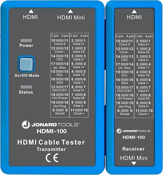 Jonard Tools HDMI-100: Fast & Reliable HDMI Cable Tester for HDMI & Mini HDMI Cables