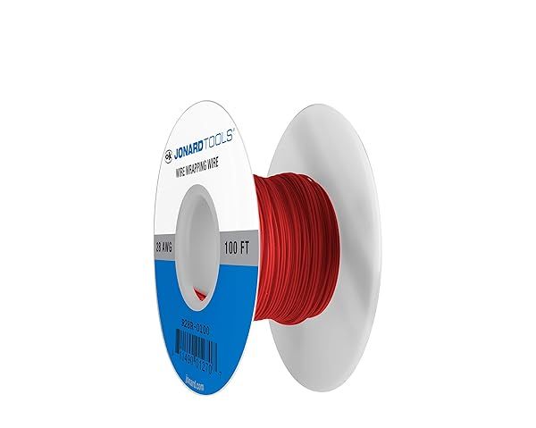 Buy Jonard Tools R28R-0100 Red Insulated Kynar Copper Wire Roll - 28 AWG, 100 ft for Reliable Electrical Projects
