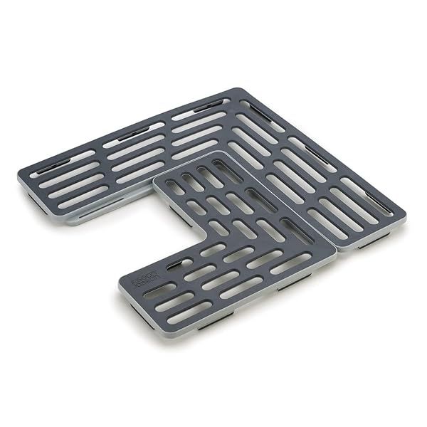Joseph Joseph SinkSaver Adjustable Non-Slip Sink Protector Mat - Gray | Durable & Stylish Kitchen Essential