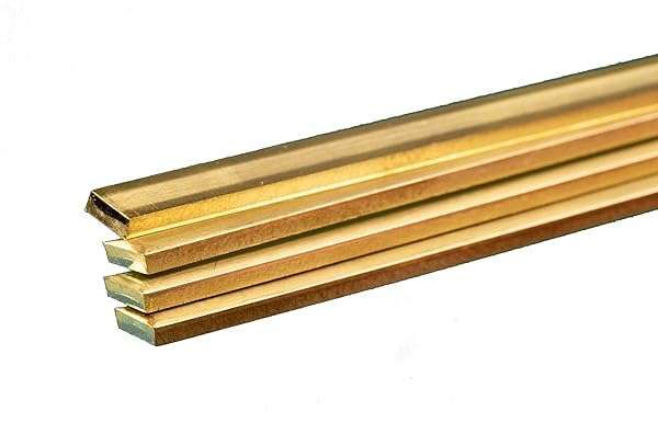 "Buy K & S Precision Metals Brass Strip 0.090" x 1/4" x 36" - 4 Pack, Made in USA | High-Quality Metal for Projects"