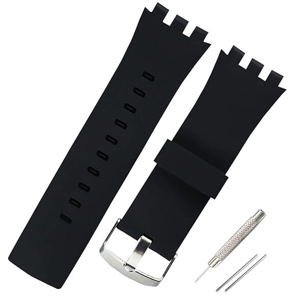 KHZBS 24mm Silicone Watch Strap Replacement for Touch Collection - Durable & Stylish Band
