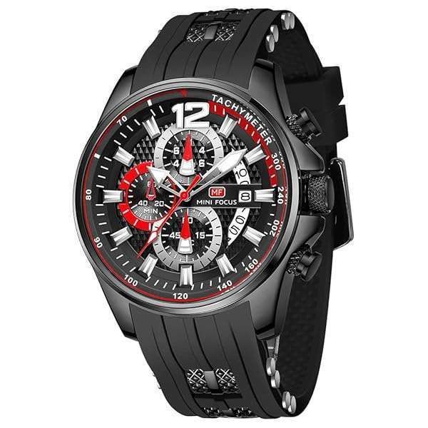 Shop KXAITO Men's Military Sport Waterproof Chronograph Watch - Luminous Silicon Strap & Fashionable Analog Quartz Design