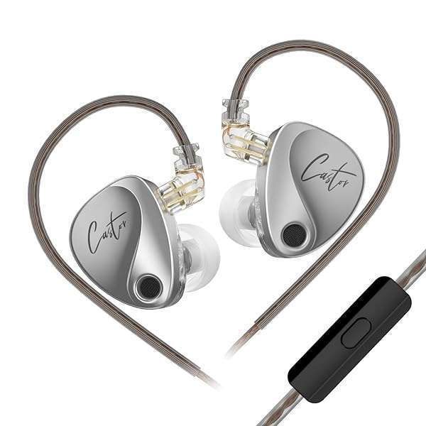 Buy KZ Castor In-Ear Monitor Headphones: Dual-Dynamic Driver Gaming Earbuds with Noise Cancelling & Detachable Cable