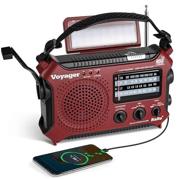 Buy Kaito KA500RED 5-Way Emergency Radio - AM/FM/SW Weather Alert, Portable & Reliable