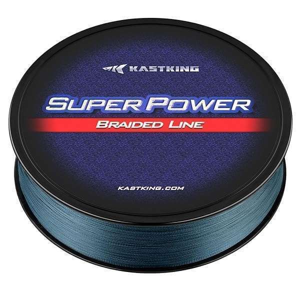 KastKing Superpower Braided Fishing Line - Low-Vis Gray, 20 LB, 327 Yds for Ultimate Fishing Performance