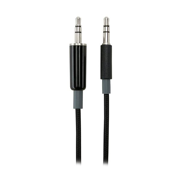 Kensington 4ft Nylon Braided 3.5mm Auxiliary Audio Cable - Premium Black (K39202US) for Superior Sound Quality