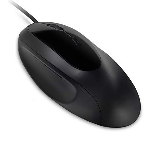 Kensington Pro Fit Ergonomic Wired Mouse - Black (K75403WW) for Comfort & Precision