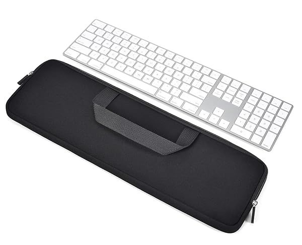"Neoprene Keyboard Case for 2022 Mac Studio & 2023 iMac 24" Magic Keyboard - Protective Sleeve Bag in Black"