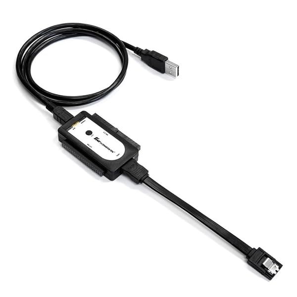 "Kingwin USI-2535 USB 2.0 to SATA/IDE Adapter for 2.5", 3.5", 5.25" Drives - One Touch Backup & Power Supply Included"