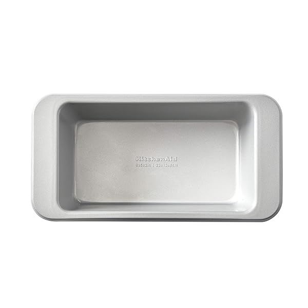 KitchenAid 9x5 Nonstick Aluminized Steel Loaf Pan - Durable Silver Bakeware for Perfect Breads