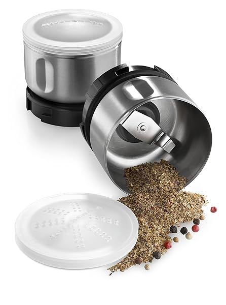 KitchenAid BCGSGA Spice Grinder Accessory Kit - Stainless Steel 2 oz, Silver for Perfect Seasoning