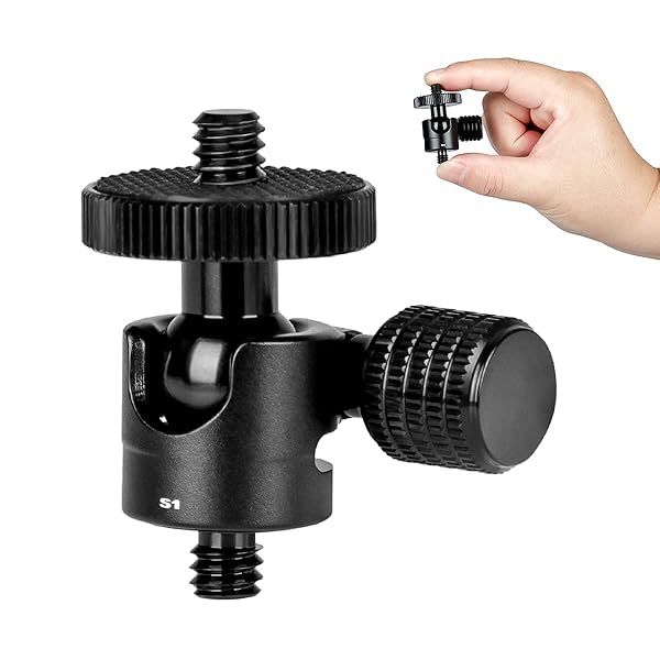 "Koolehaoda Mini Ballhead Tripod Mount: Versatile 1/4" Screw Connector for Cameras"