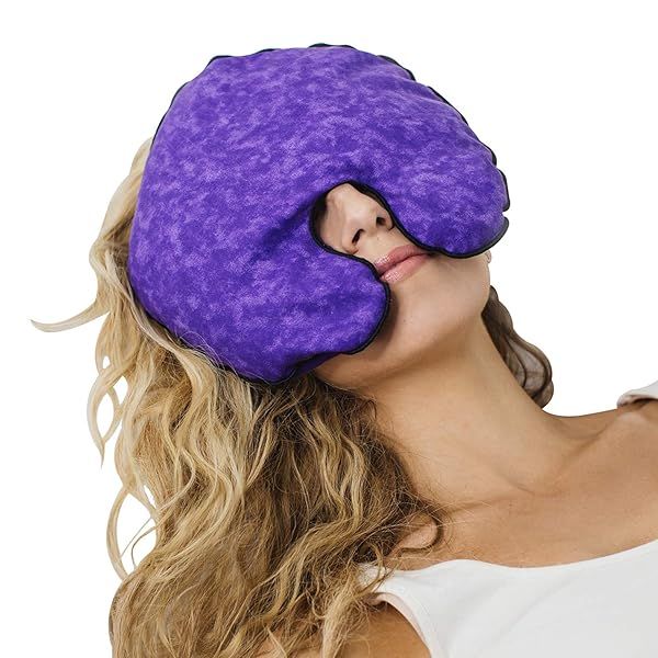 Kozy Collar Microwavable Heating Pad for Sinus Relief and Headaches with Aromatherapy Natural Safe and Reusable Moist Heat Compress