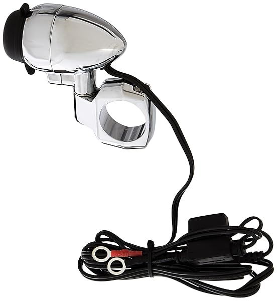 "Kuryakyn 1476 Motorcycle Handlebar Charger: Universal Power Point for 1-1/4" Bars in Chrome & Black"