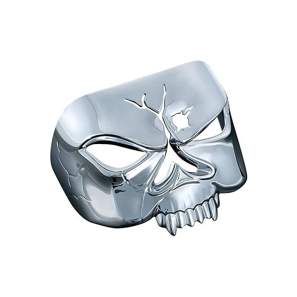 Shop Kuryakyn 9009 Zombie Skull Taillight Cover for 1973-2019 Harley-Davidson - Chrome Motorcycle Accent Accessory