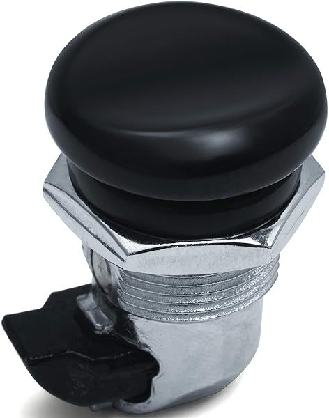 Upgrade Your Ride: Kuryakyn Gloss Black Push Button Fuel Door Latch for Easy Access