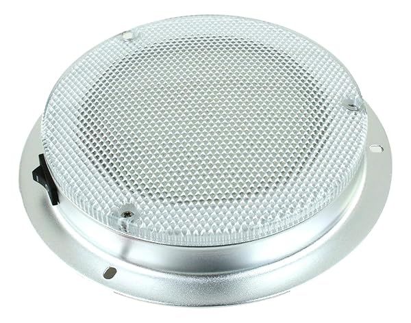 High Power 6 Inch LED Dome Light 12VDC Waterproof 180 Lumen Fixed Mount with Rocker Switch for Home Auto Truck RV Boat Aircraft