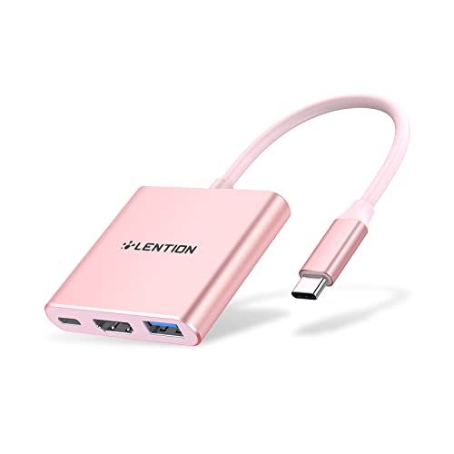 LENTION 3-in-1 USB C Hub: 100W Power Delivery, 4K HDMI for MacBook Pro, Air, Surface & More - Fast & Stable Adapter