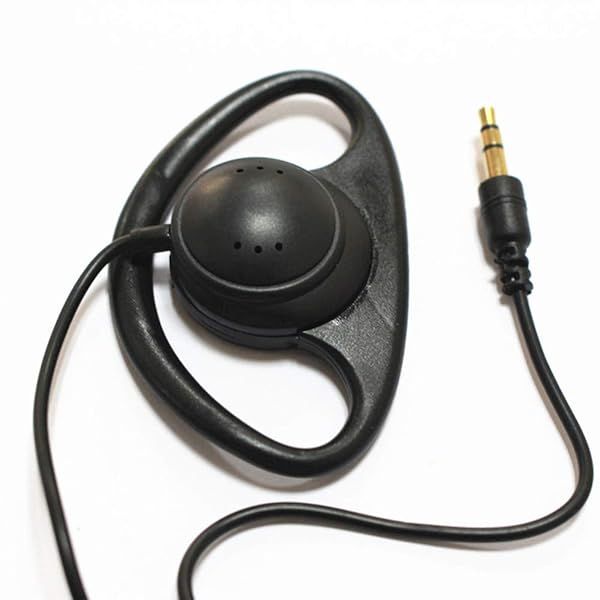 LINHUIPAD D Shape Earpiece Headset: 3.5mm Earphone for Tour Guides, Tablets, Laptops & More