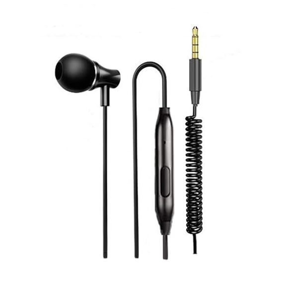 LINHUIPAD K8 In-Ear Stereo Mono Earbuds with Mic - Noise Isolating, 3.5mm Plug, Metal Design & Reinforced Cord