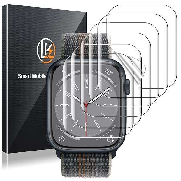 LK 6 Pack Apple Watch 41mm/40mm Screen Protector - Ultra-Thin, Self-Healing, Bubble-Free for Series 8, 7 & 6