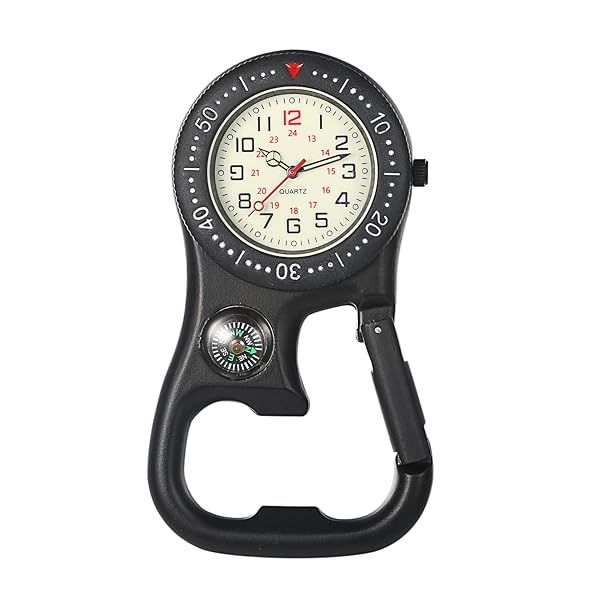 Lancardo Clip On Quartz Watch for Men and Women Glow in The Dark Ideal for Doctors Nurses Chefs Hiking and Climbing