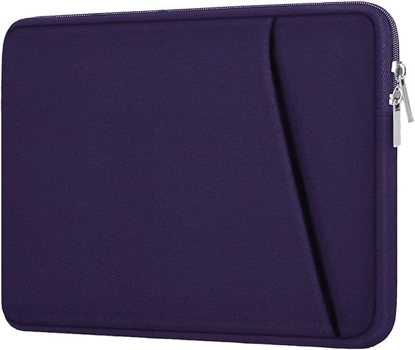 Durable 14 Inch Laptop Sleeve Shockproof Protective Case Compatible with MacBook Air Pro HP Asus Lenovo Notebook Purple