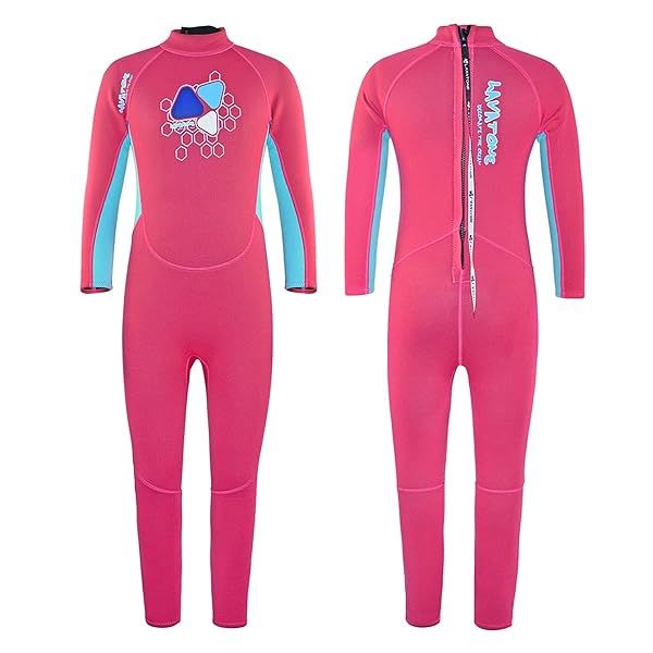 LayaTone Kids Wetsuit 32mm Neoprene Full Body One Piece for Boys and Girls Ideal for Swimming Diving Surfing and Canoeing
