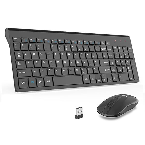 LeadsaiL Wireless Keyboard & Mouse Combo: Compact, Silent USB Set for Windows Laptops & Desktops