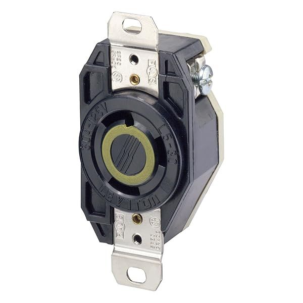 Leviton 2610 30Amp 125V Flush Mount Locking Receptacle - Durable Black Electrical Outlet