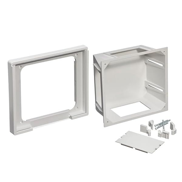 Leviton 47617-RBH High Profile Cover & Recessed Entertainment Box - White | Perfect for Home Theater Setup