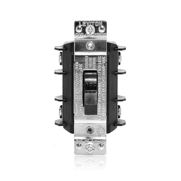 Leviton MS302-DS 30 Amp Manual Motor Controller - 600V, 2-Pole AC Disconnect Switch