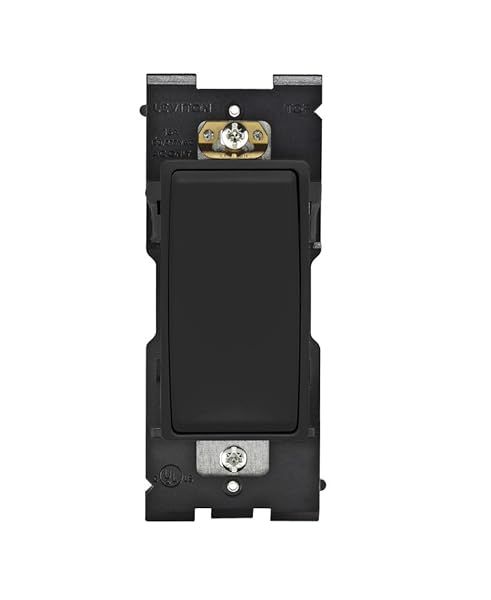 Leviton RE151-OB Renu Switch: 15A Single Pole Onyx Black for 120/277VAC Applications