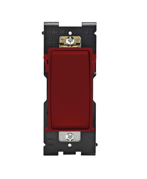 Leviton RE151-RE Renu Switch: 15A Single Pole, Red Delicious - Perfect for 120/277VAC Applications