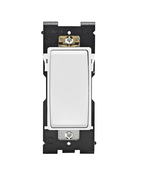 Leviton RE151-WW Renu Switch: 15A Single Pole, 120/277VAC - Stylish White on White Design