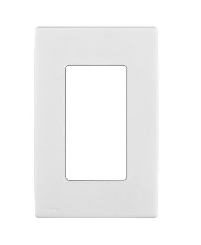 Leviton REWP1-WW Renu One-Gang Screwless Wallplate - Stylish White on White Design