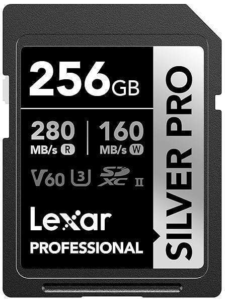 Lexar 256GB Professional SILVER PRO SDXC Card - UHS-II, 4K Video, 280MB/s Read Speed for Photographers & Videographers