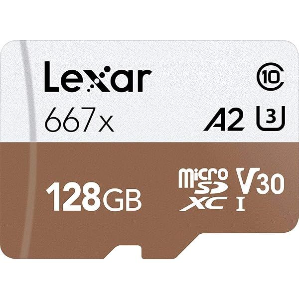 Lexar Professional 667x 128GB microSDXC UHS-I Card - Fast Storage for Video & Photography