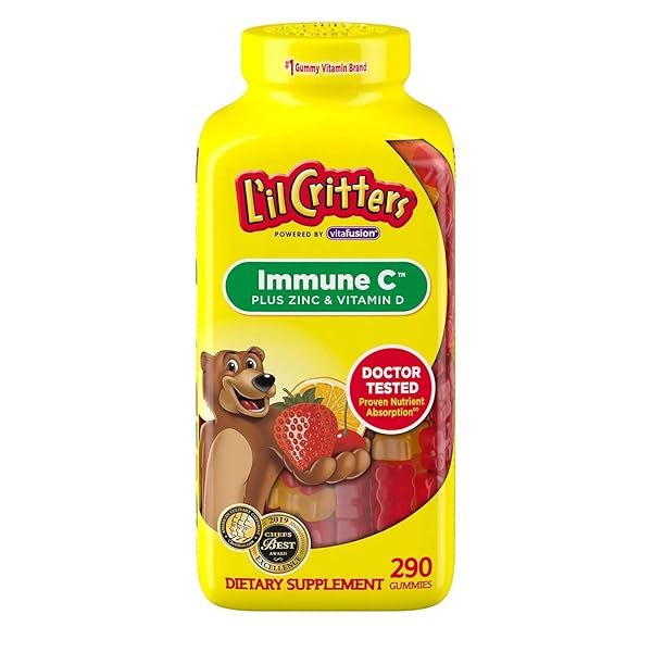 Boost Kids' Immunity with L'il Critter Immune C Plus Zinc & Vitamin D - 290 Count Gummies