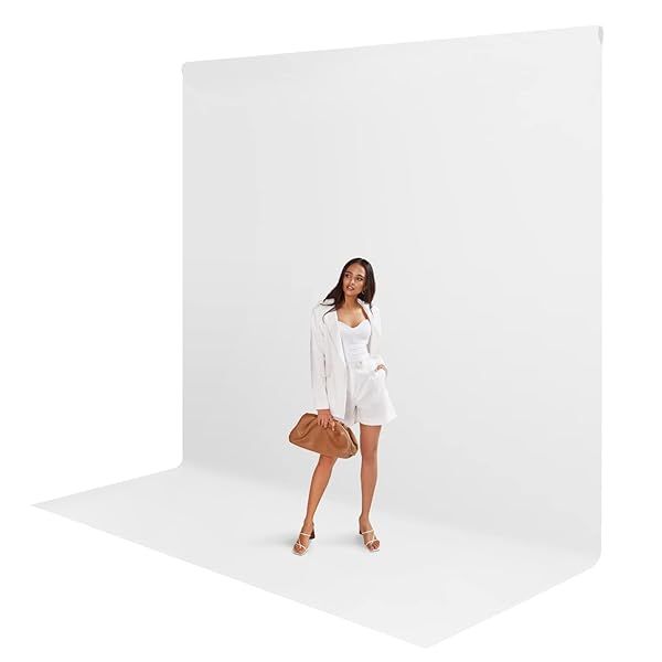 Buy LimoStudio 10x10 ft Pure White Photo Backdrop - Premium 150GSM Seamless Fabric for Family Events & Photoshoots