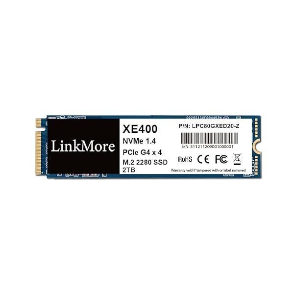 LinkMore XE400 2TB M.2 PCIe Gen4 NVMe SSD - 4800MB/s Fast Storage for PC & Gaming