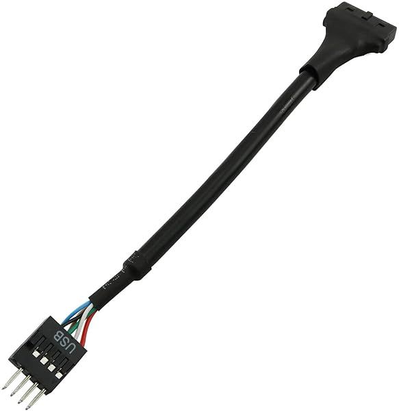 Longdex 2PCS USB 3.0 to USB 2.0 Adapter Cable - 20 Pin Female to 9-Pin Male for Motherboard