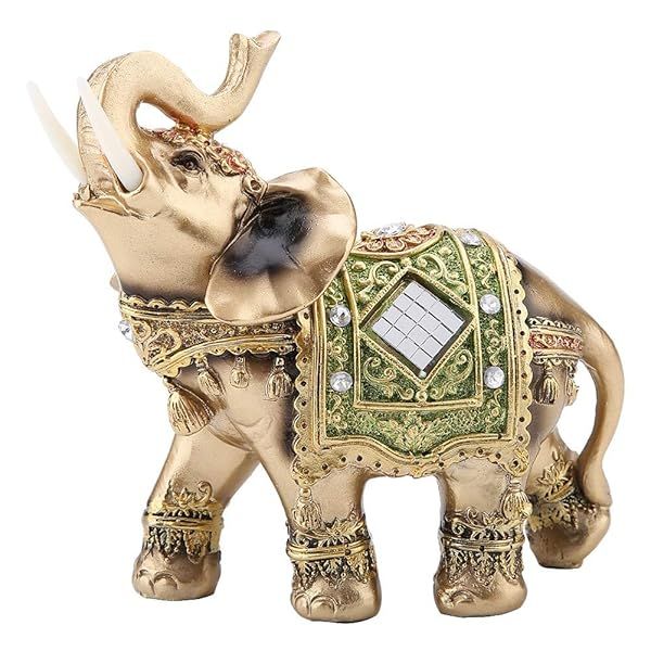 Lucky Elephant Statue: Perfect Gift & Home Decor for Good Luck | Thai Feng Shui Elephant in 3 Sizes (S/M/L)