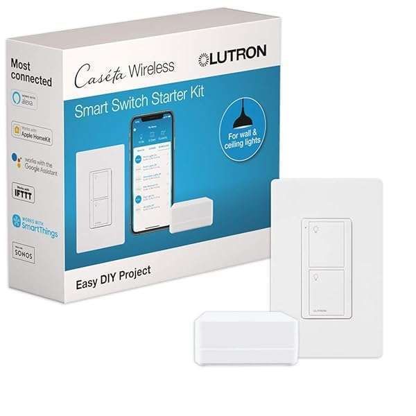 Upgrade Your Home with Lutron Caseta Smart Lighting Kit - Works with Alexa, Apple HomeKit & Google Home