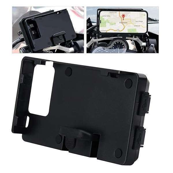MDPROMCP R1200GS Motorcycle Phone Holder & USB Charger - Compatible with F700GS, F800GS, R1250GS, Africa Twin