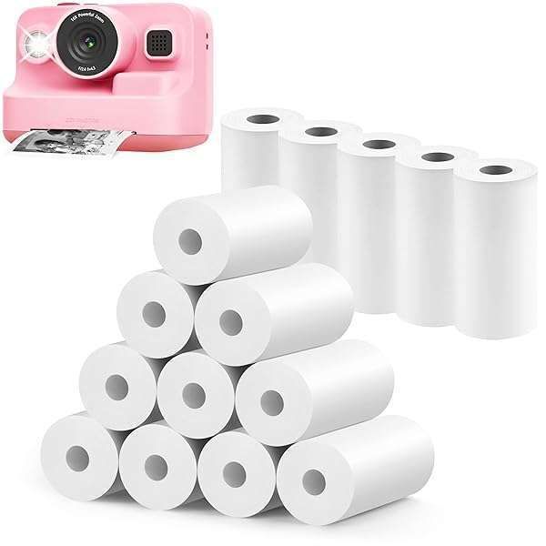 MIARALA 15 Rolls Instant Camera Paper Refill - HD Print for Kidizoom & Most Kids Cameras (57x25mm)