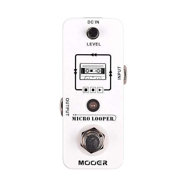 MOOER Micro Looper Pedal: 30 Min Recording, Unlimited Overdubs & Pure Sound for Electric Guitar