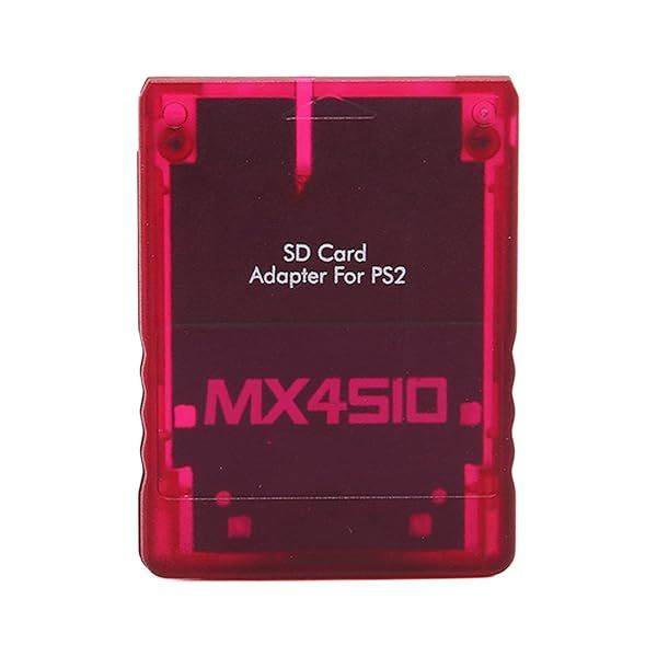 MX4SIO SIO2SD Card Adapter for PS2 - Memory Expansion & Replacement Reader for PS2 Fat Console (Red)