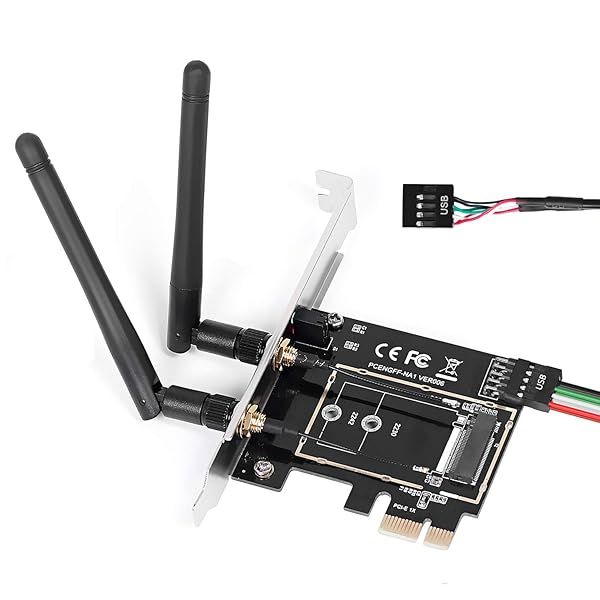 Upgrade Your WiFi: MZHOU M.2 NGFF to PCI-E 1X Wireless Network Card Adapter with Dual-Band Antenna