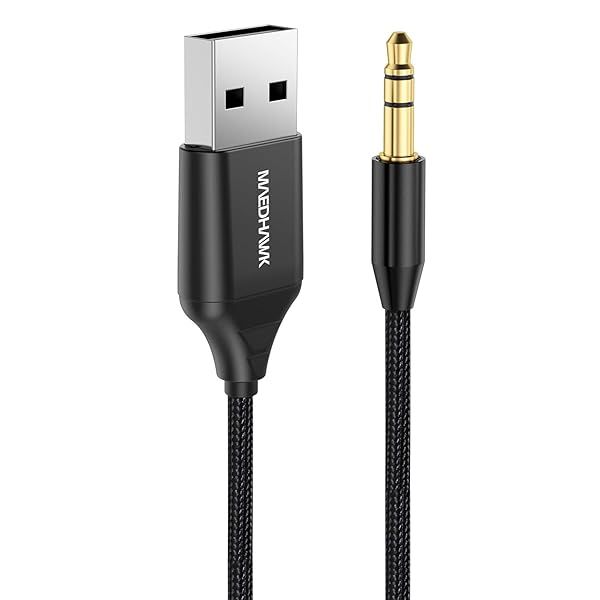 MaedHawk Bluetooth Aux Receiver for Car - BT5.3 Adapter for Music Streaming & Hands-Free Calling